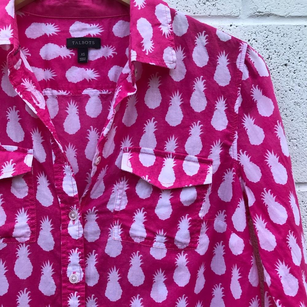 Talbots Pineapple Button Down